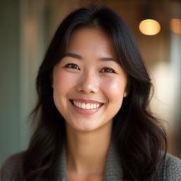 Samantha Lee smiling customer portrait
